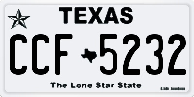 TX license plate CCF5232