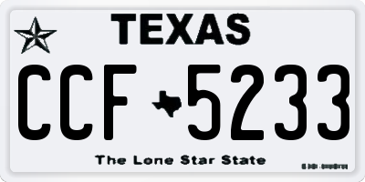 TX license plate CCF5233