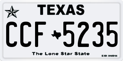 TX license plate CCF5235