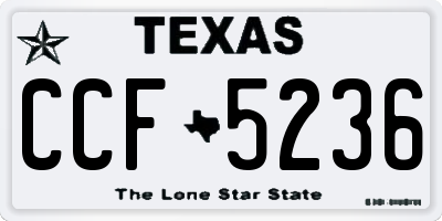 TX license plate CCF5236