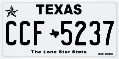 TX license plate CCF5237