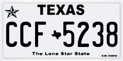 TX license plate CCF5238