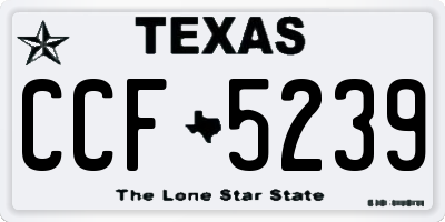 TX license plate CCF5239