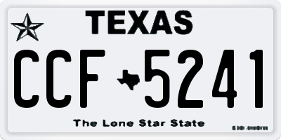 TX license plate CCF5241