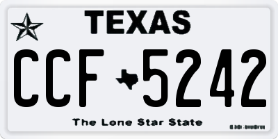 TX license plate CCF5242