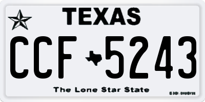 TX license plate CCF5243