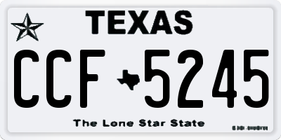 TX license plate CCF5245