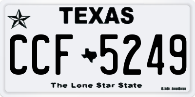 TX license plate CCF5249