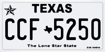 TX license plate CCF5250