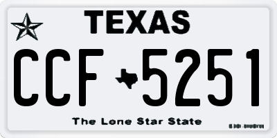TX license plate CCF5251