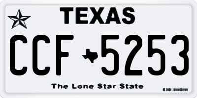 TX license plate CCF5253