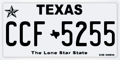 TX license plate CCF5255