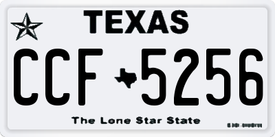 TX license plate CCF5256