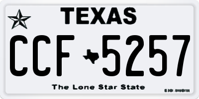 TX license plate CCF5257