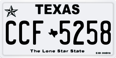 TX license plate CCF5258