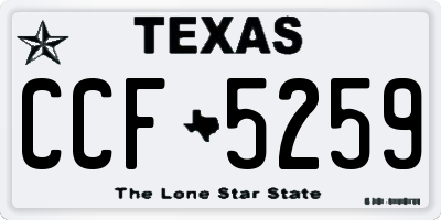 TX license plate CCF5259