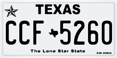 TX license plate CCF5260