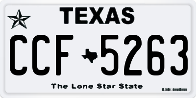 TX license plate CCF5263