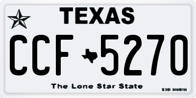 TX license plate CCF5270