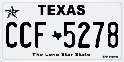 TX license plate CCF5278