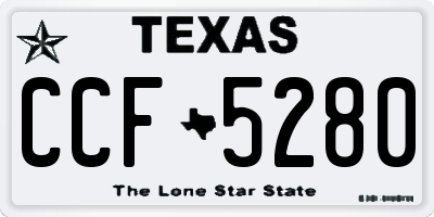 TX license plate CCF5280