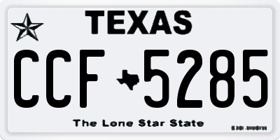 TX license plate CCF5285