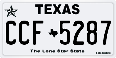 TX license plate CCF5287