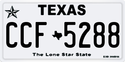 TX license plate CCF5288