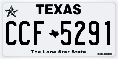 TX license plate CCF5291