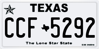 TX license plate CCF5292