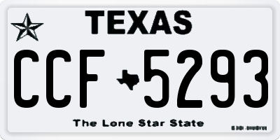 TX license plate CCF5293