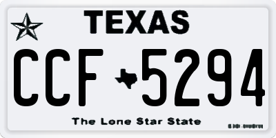 TX license plate CCF5294