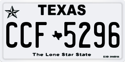 TX license plate CCF5296