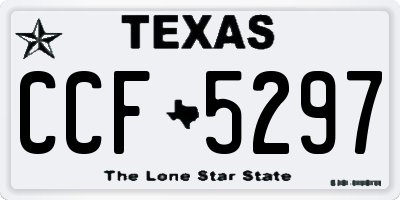 TX license plate CCF5297