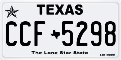 TX license plate CCF5298
