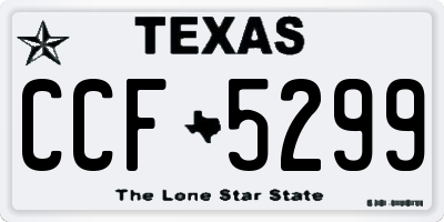 TX license plate CCF5299