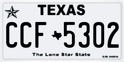 TX license plate CCF5302