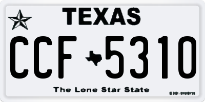 TX license plate CCF5310