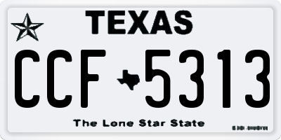 TX license plate CCF5313