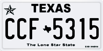 TX license plate CCF5315