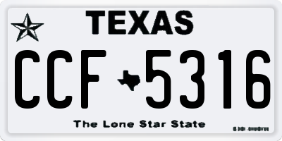 TX license plate CCF5316