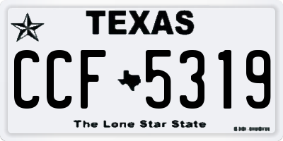 TX license plate CCF5319