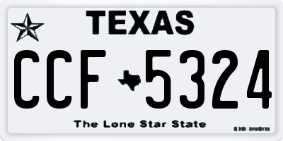 TX license plate CCF5324