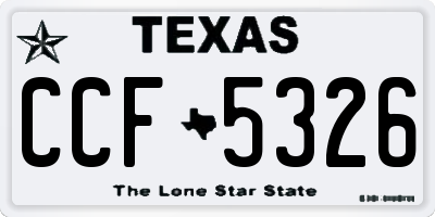 TX license plate CCF5326