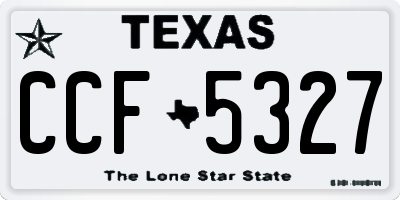 TX license plate CCF5327