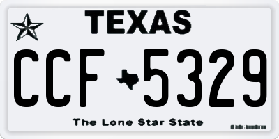 TX license plate CCF5329