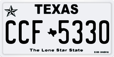 TX license plate CCF5330