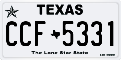 TX license plate CCF5331