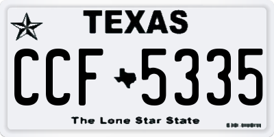 TX license plate CCF5335