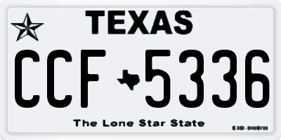 TX license plate CCF5336